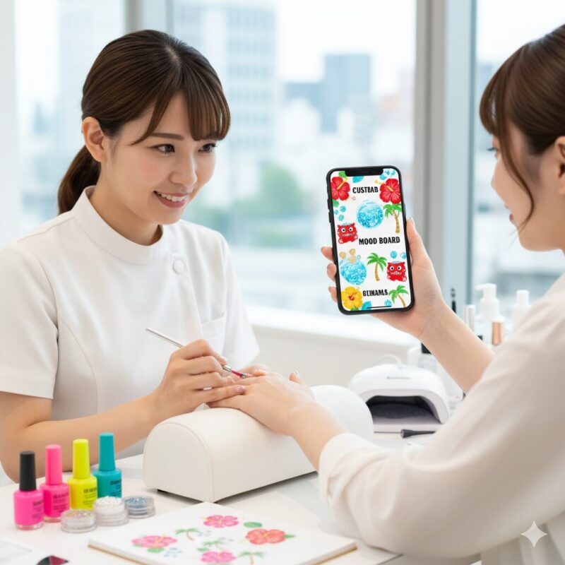 持ち込みデザインで理想のネイルを